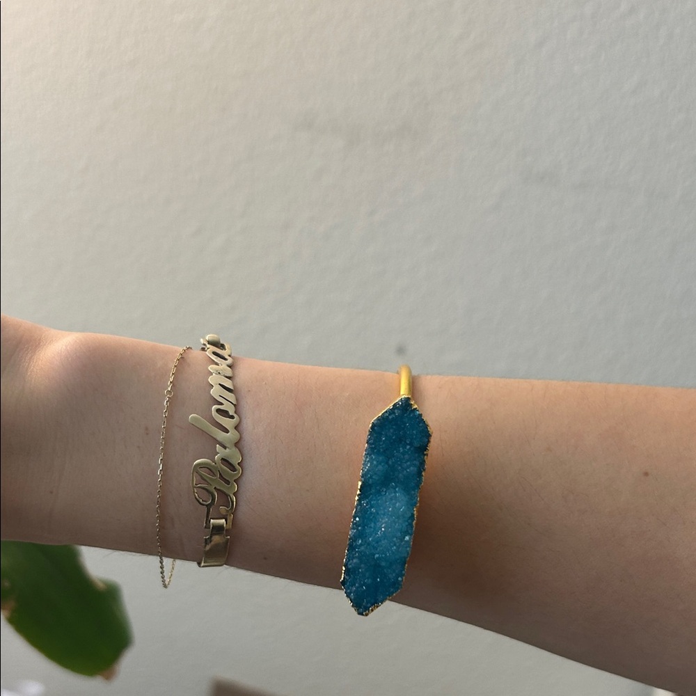 Blue Druzy Bracelet